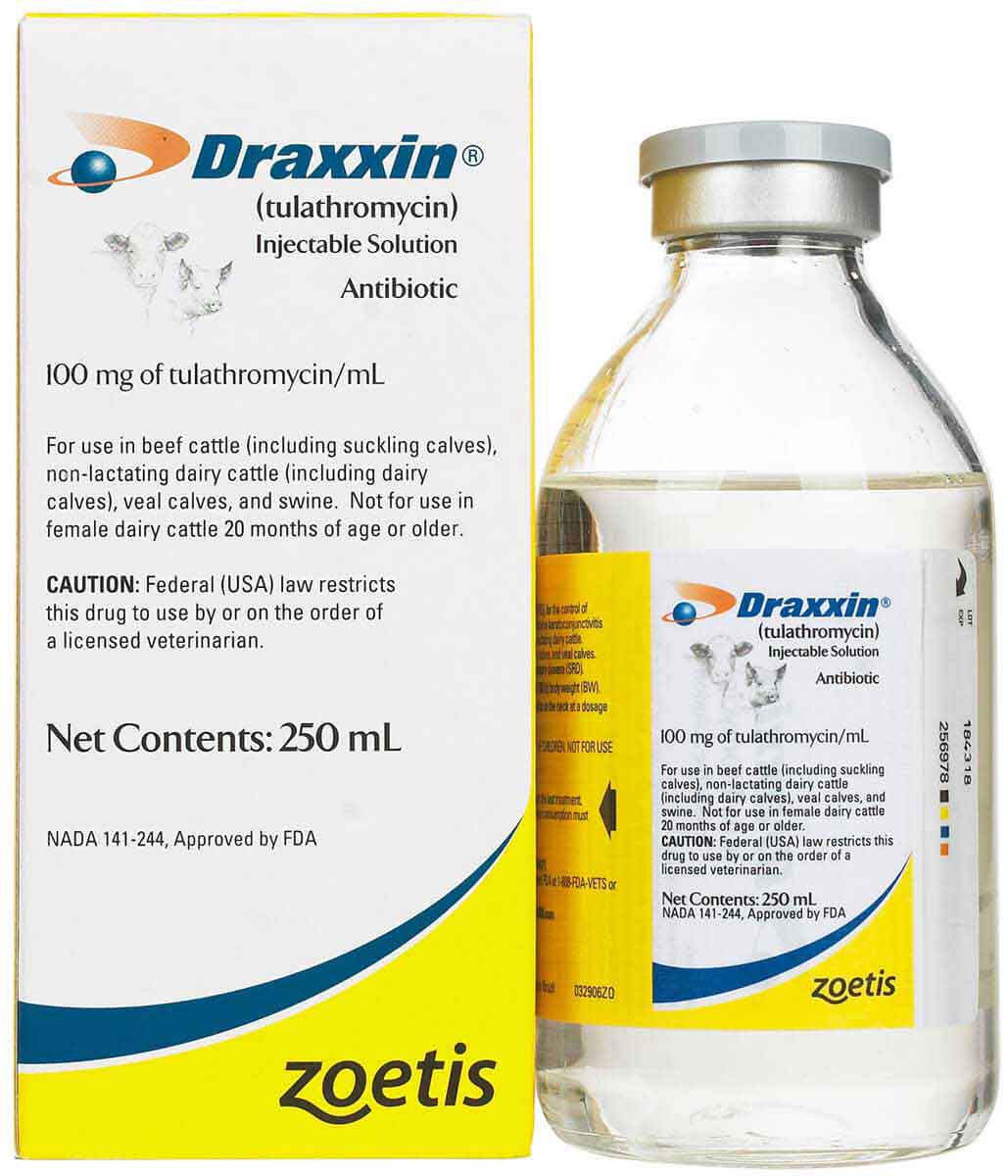 Draxxin Tulathromyicn For Cattle Swine Zoetis Animal Health Safe