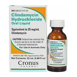 Clindamycin Hydrochloride for Dogs & Cats 25 mg/ml 20 ml - Item # 784RX