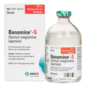 Banamine-S for Non-Breeding Swine 50 mg 100 ml - Item # 821RX