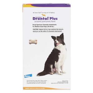 Drontal Plus Taste Tab for Dogs 26-60 lbs 40 ct - Item # 830RX
