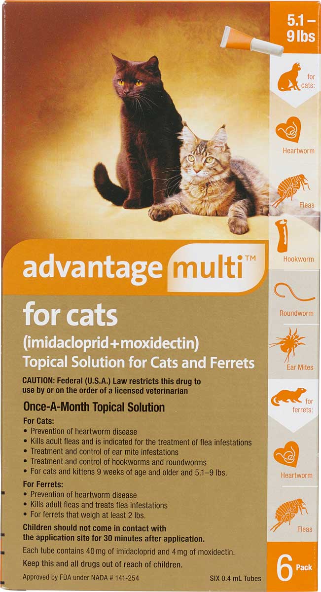 Advantage Multi for Cats Heartworm Prevention and Flea Treatment Elanco