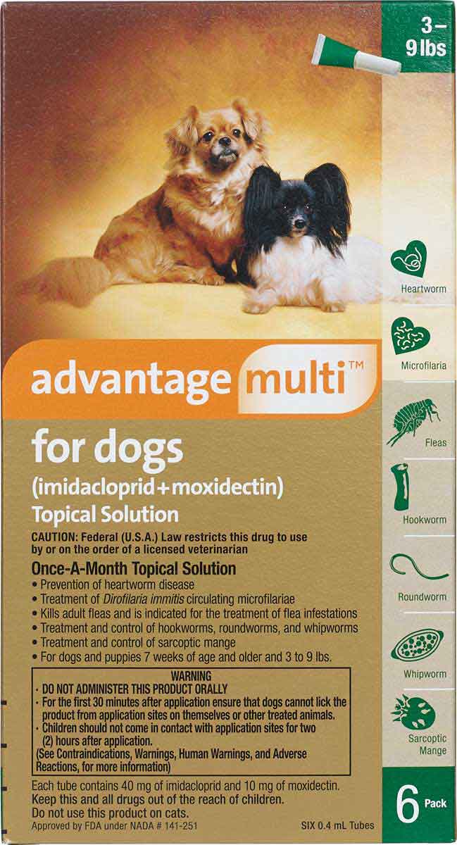 Advantage Multi For Dogs Dosage Chart